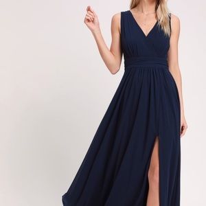 Lulus Thoughts of Hue Surplice Maxi dress